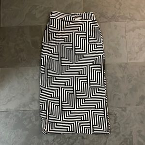 Anthropologie Geometric Bodycon Midi Skirt